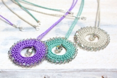 crochet pendant 3 paradise + ends